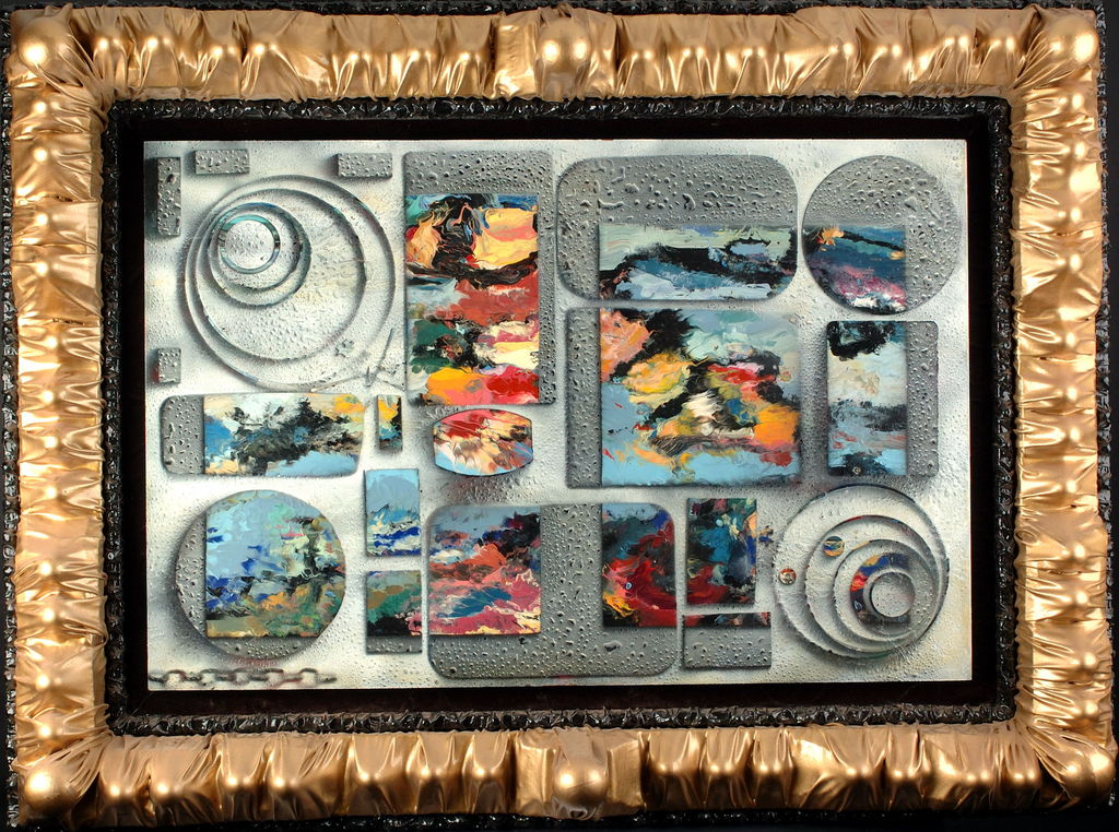 Acrylic and Lacquer on Board, Framed, 48in x 32in - 2004